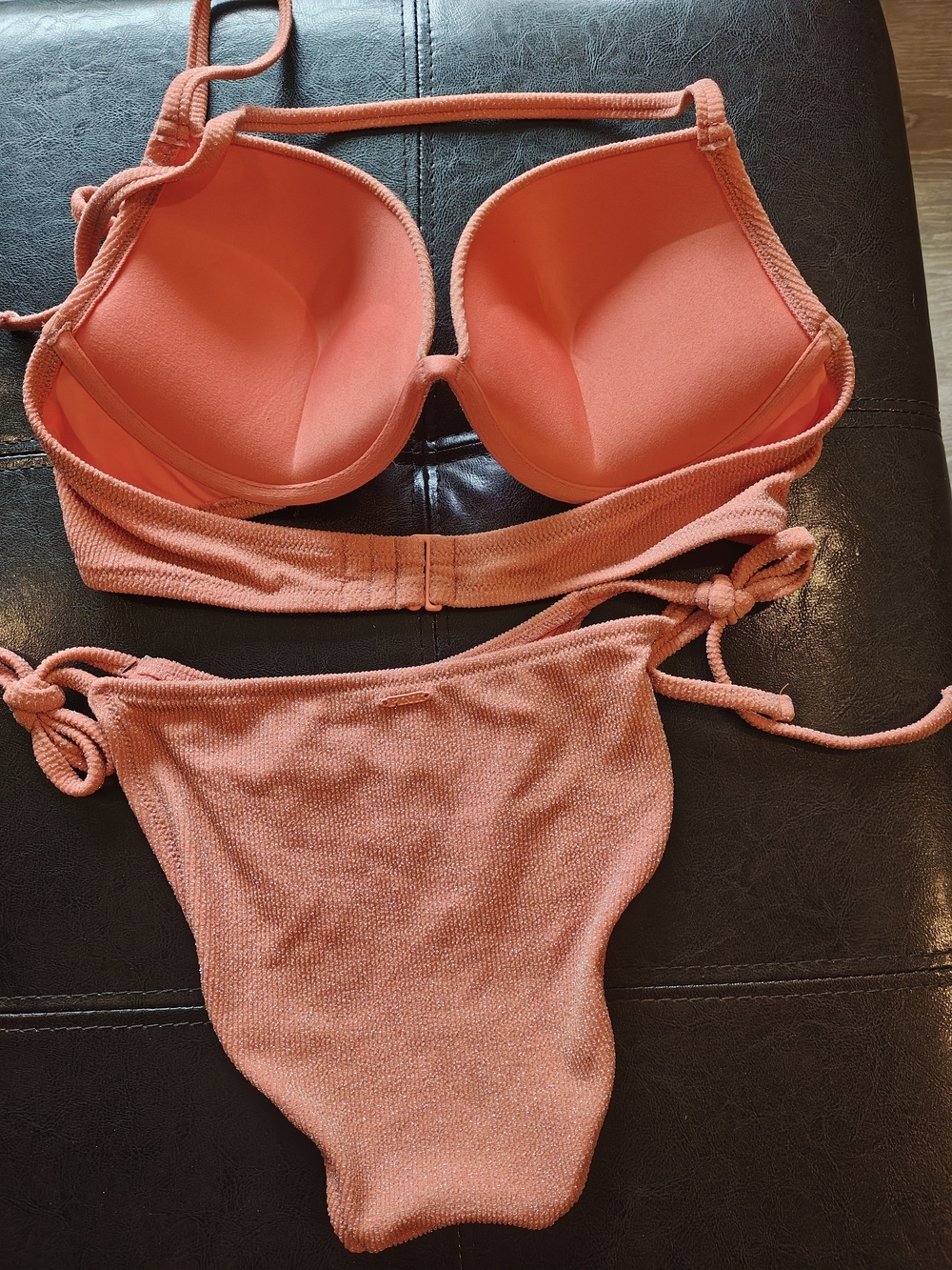 Victoria's Secret PINK Super Push-Up Underwire Bikini Top Deep Coral - Picture 2 of 6